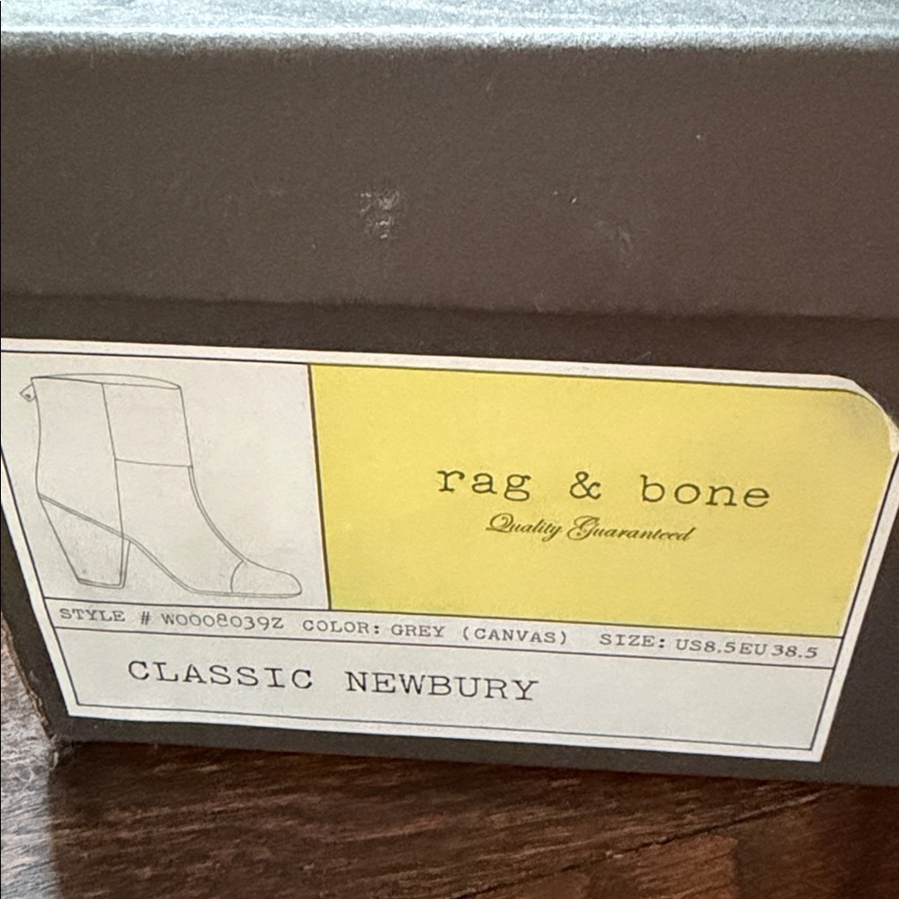 rag & bone Light Gray Canvas Ankle Booties - Picture 4 of 4